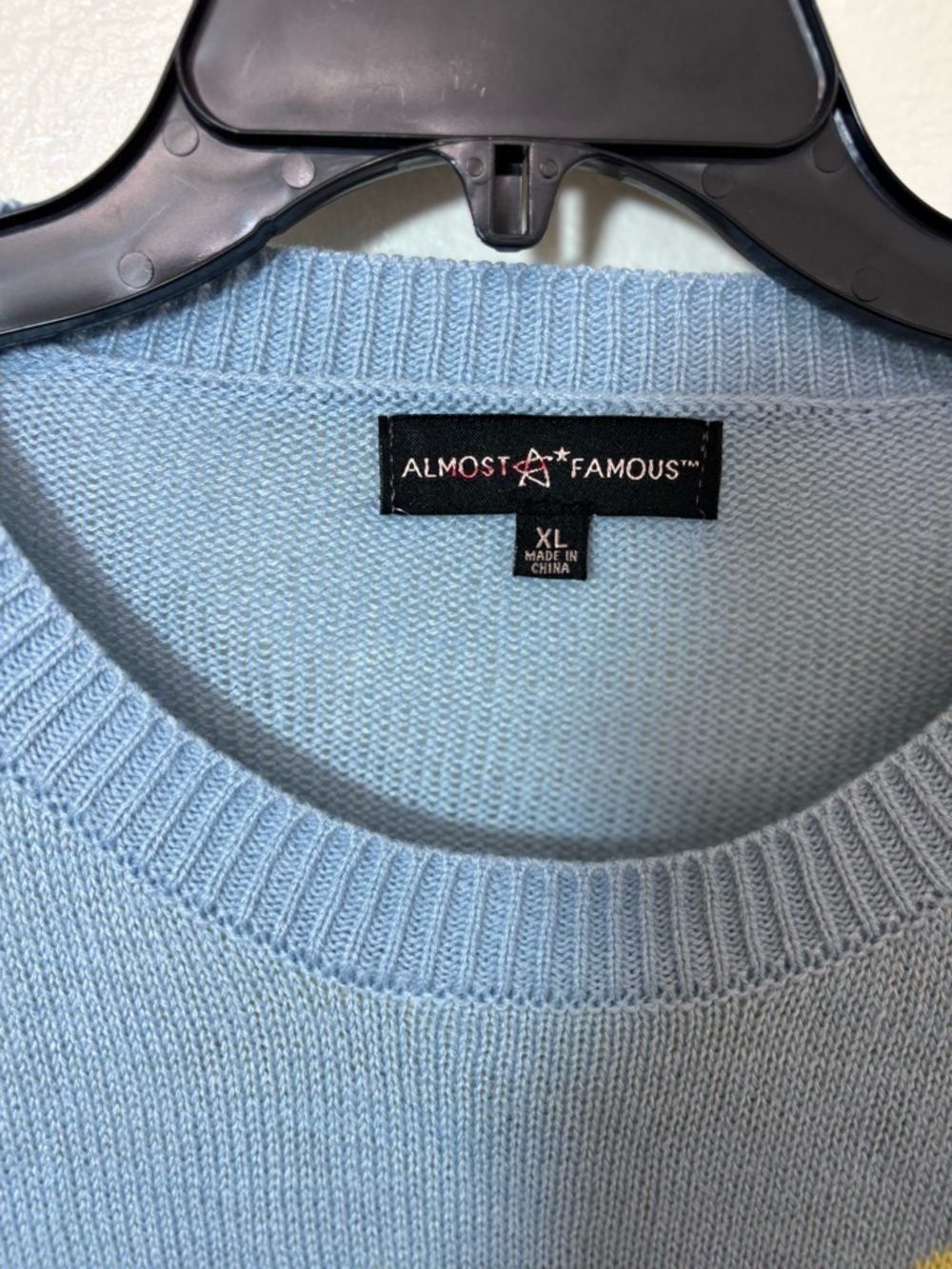 Vintage Light Blue Western Landscape Crewneck Sweater - Picture 6 of 6
